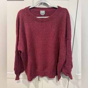 Arula Women's Deep Red Crew Neck Sweater